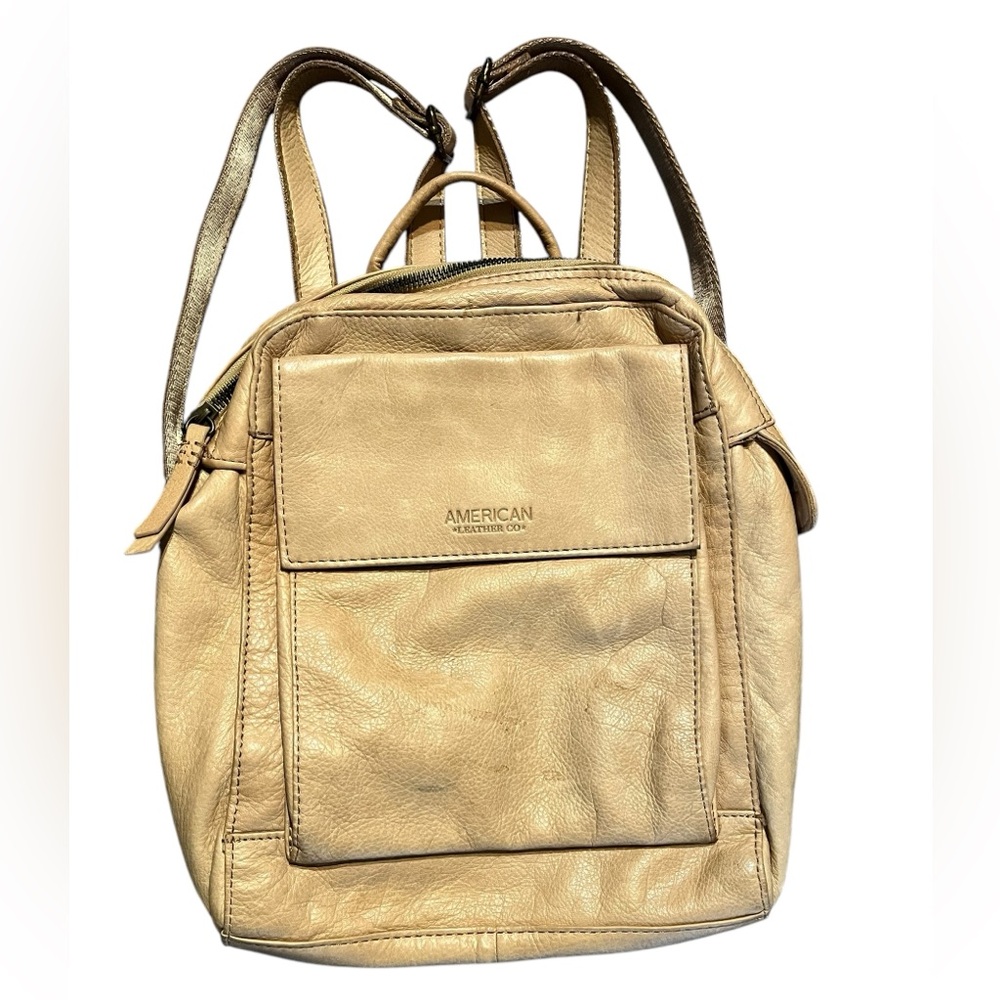 ❤️American Leather Company light Tan Leather Backpack